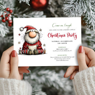 Invitation festive dessinée à la main de Père Noël