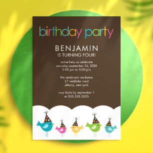 Invitation Festive et colorée Anniversaire de enfant Party