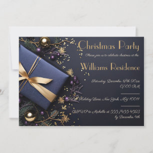 Invitation festive et élégante à la fête de Noël