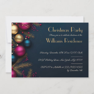 Invitation festive et élégante à la fête de Noël