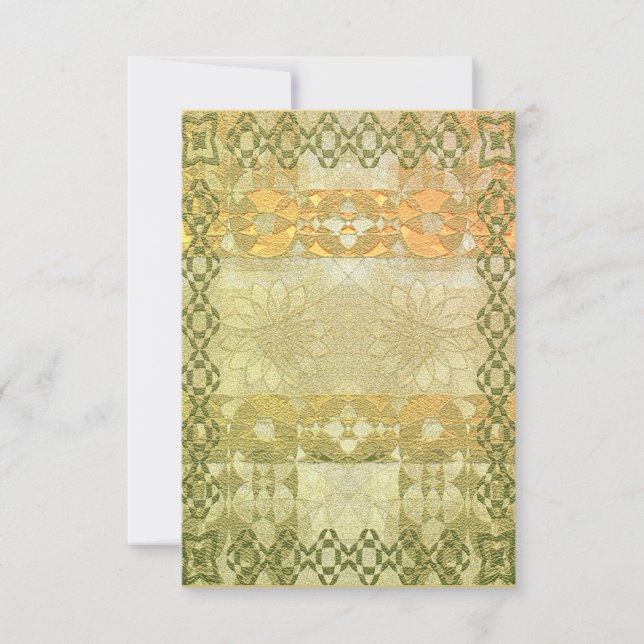 Invitation Festive Golden Blank Card Design Abstrait Celtic (Devant)