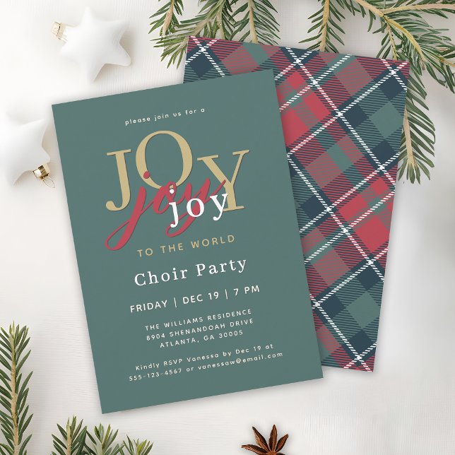 Invitation Festive Joy à la World Choir Party (Available in both printed and instant download digital formats.)