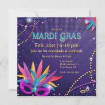 Festive Mardi Gras Masques & Perles