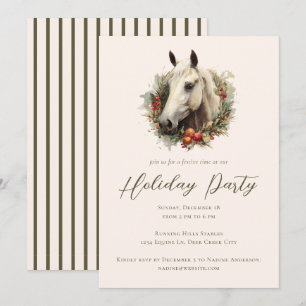 Invitation Festive Moderne Cheval Equestre Fête de Vacances