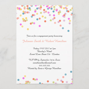 Invitation Festive moderne Confetti