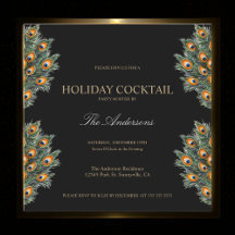 Festive Peacock Holiday Cocktail de Noël