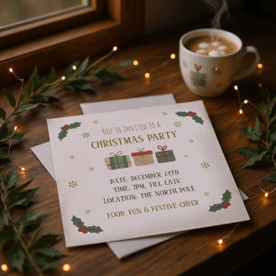 Invitation Festive Personnalisée à la fête de Noël