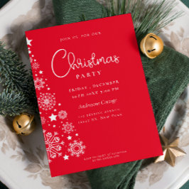 Invitation Festive Red Corporate fête de noël
