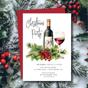 Invitation Festive Vin Noël Cocktail Party