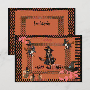 Invitation Festivité de sorcières en Halloween