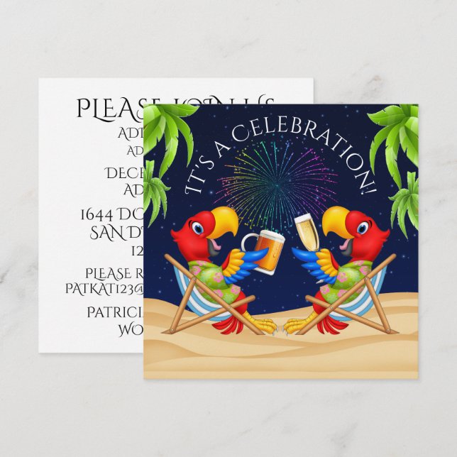 Invitation FÊTE (Devant / Derrière)