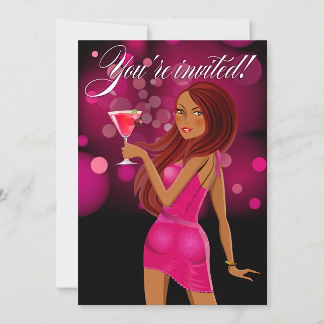 Invitation Fête à but non lucratif Fête de fuschia (Devant)