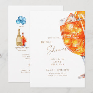 Invitation Fête à la Maison Aperol Spritz Enterrement de Vie