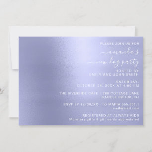 Invitation Fête à la maison Pastel Rose Abstrait Bleu Fumé