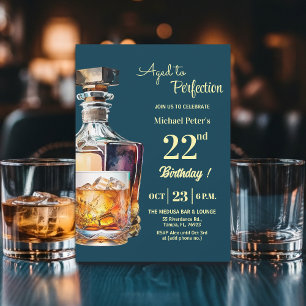 Invitation Fêté à la perfection Hommes 22e Whisky Anniversair