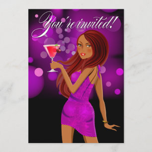 Invitation Fête à n'importe quel but violet