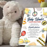 Fête amusante 'Bébé en construction' Mignon garçon