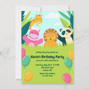 Invitation Fête Animaux Anniversaire