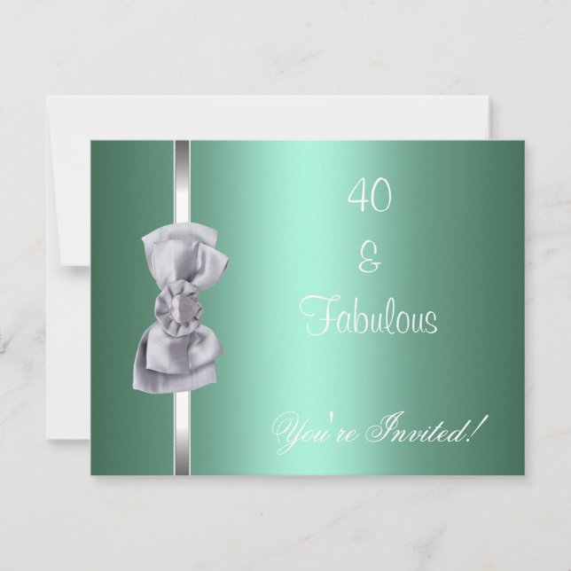 Invitation Fête Anniversaire 40 ans Magnifique Arc (Devant)