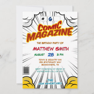 Invitation Fête Anniversaire de enfant de style magazine de b