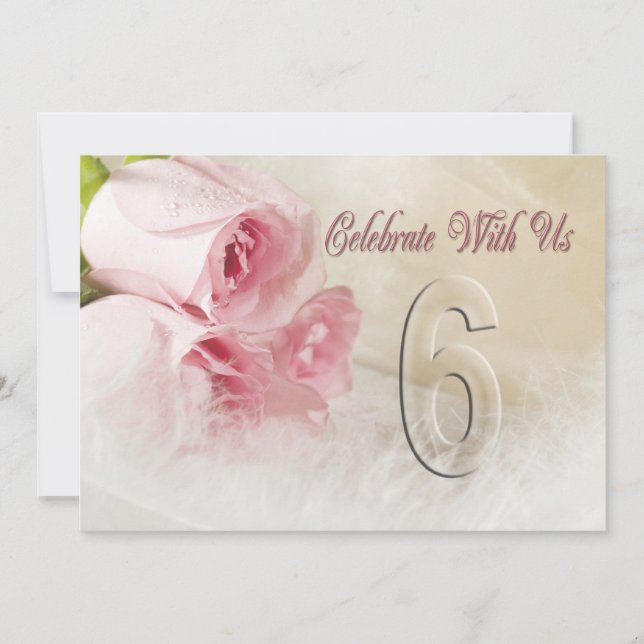 Invitation fête anniversaire pour 6 ans (Devant)