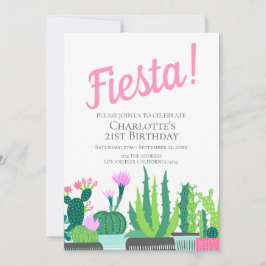 Invitation Fête Anniversaire succulent mariage de cactus
