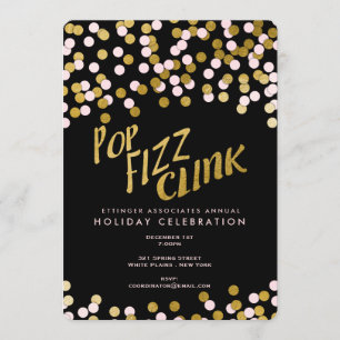 Invitation Fête au bureau de vacances de tintement de