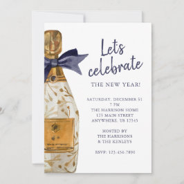 Invitation Fête au Champagne à l'aquarelle française