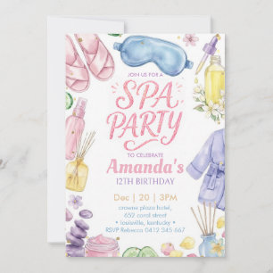 Invitation Fête au Spa Anniversaire Spa
