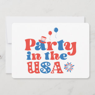Invitation Fête aux Etats-Unis