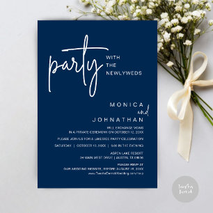 Invitation Fête Avec Les Nouveaux Mariés, Dîner Mariage