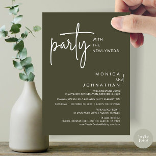 Invitation Fête Avec Les Nouveaux Mariés, Dîner Mariage