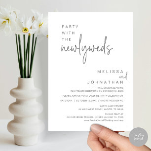 Invitation Fête Avec Les Nouveaux Mariés, Dîner Mariage