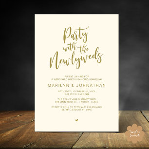 Invitation Fête Avec Les Nouveaux Mariés Dîner Rustique Maria