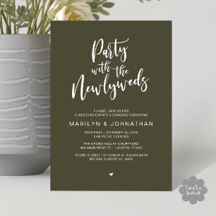 Invitation Fête Avec Les Nouveaux Mariés Dîner Rustique Maria