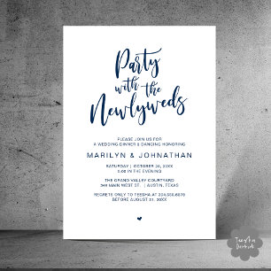 Invitation Fête Avec Les Nouveaux Mariés Dîner Rustique Maria