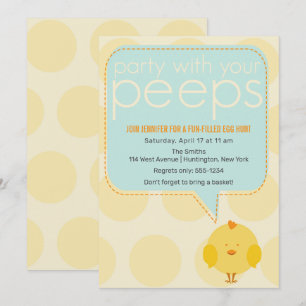 Invitation Fête avec tes potes Lapin de Pâques Mignon