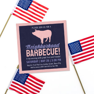 Invitation Fête Barbecue de quartier