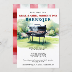 Invitation Fête barbecue Grill and Chill