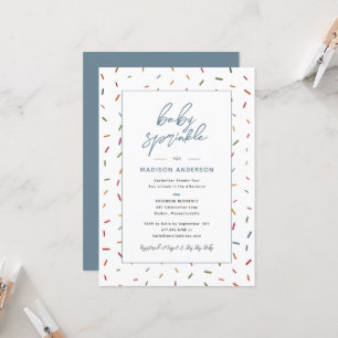 Invitation Fête Bébé Poussière de Couleurs Baby Shower