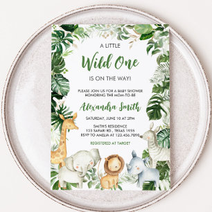 Invitation Fête bébé Safari Wild One