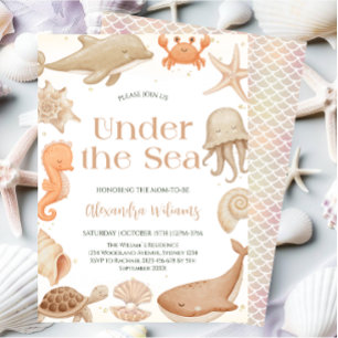 Invitation Fête bébé sous la mer Mixte