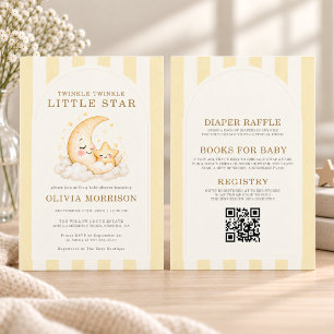 Invitation Fête Bébé Une Étoile dans un Tout Compris pour une