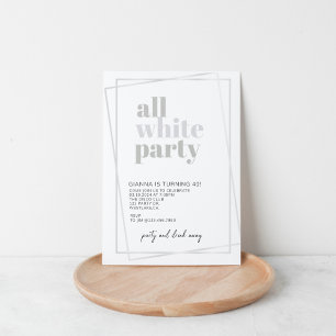 Invitation Fête blanche, Fête tout en blanc, Tenue de soirée,