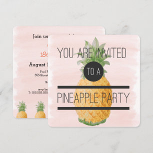 Invitation Fête branchée et amusante de l'ananas
