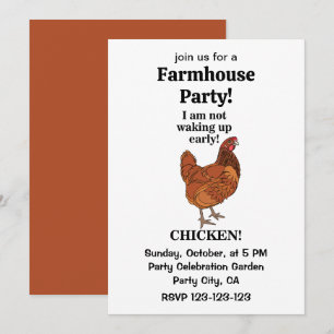 Invitation Fête Campagnarde Amusante pour les Amoureux du Pou