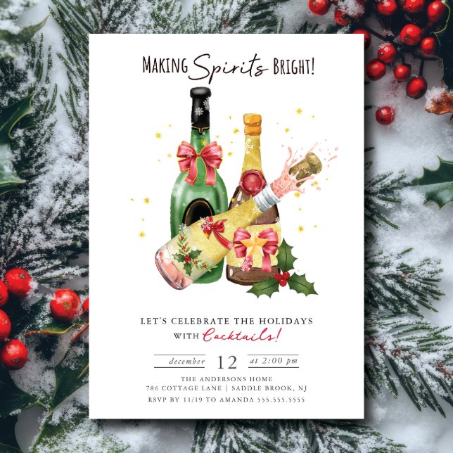 Invitation Fête Cocktail de Fêtes de Fête (Créateur téléchargé)