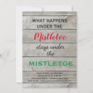 Invitation Fête colorée Mistletoe