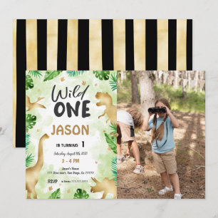 Invitation Fête Comme Un Dinosaure, Photo Anniversaire