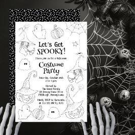 Invitation Fête Costume d'Halloween Éffrayante